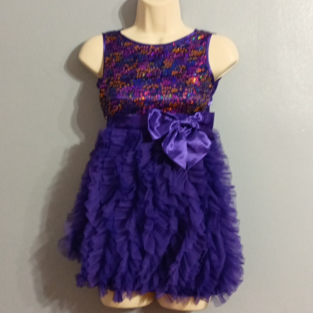 Biscotti purple sequin top tutu bottom dress
